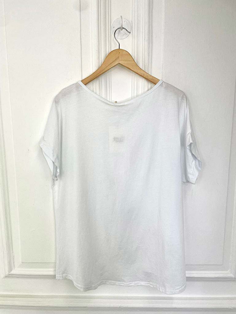 Cotton & Linen Mix Top - White