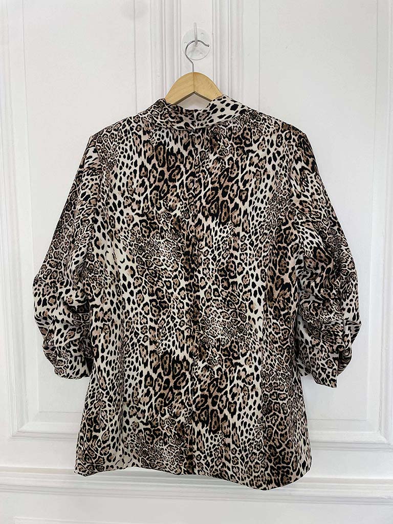 Micro Leopard Print Blazer