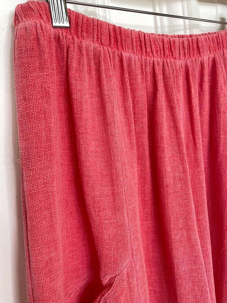 Hopsack Cocoon Trousers - Lipstick