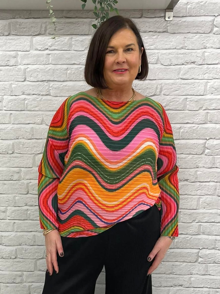 Malissa J Wave Pleat Top