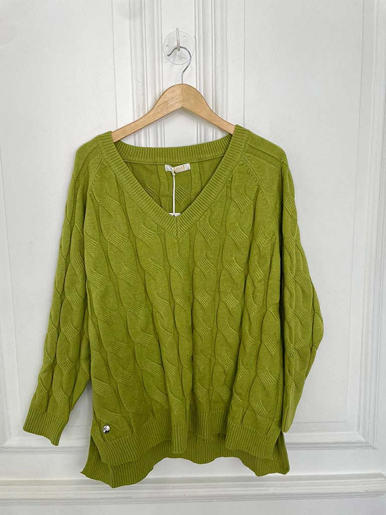 Malissa J Cable Knit - Lime