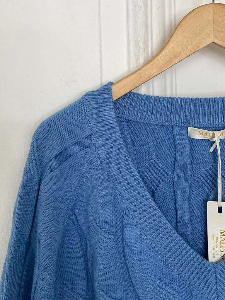 Malissa J Cable Knit - Blue