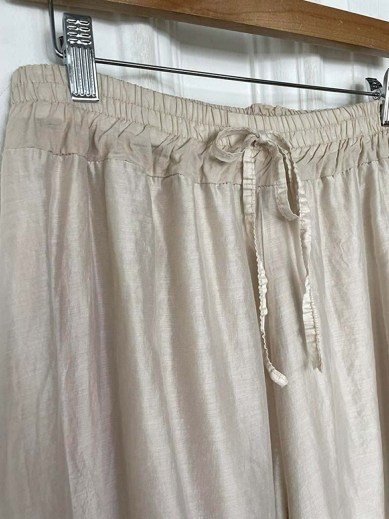 Bubble Hem Trousers - Almond