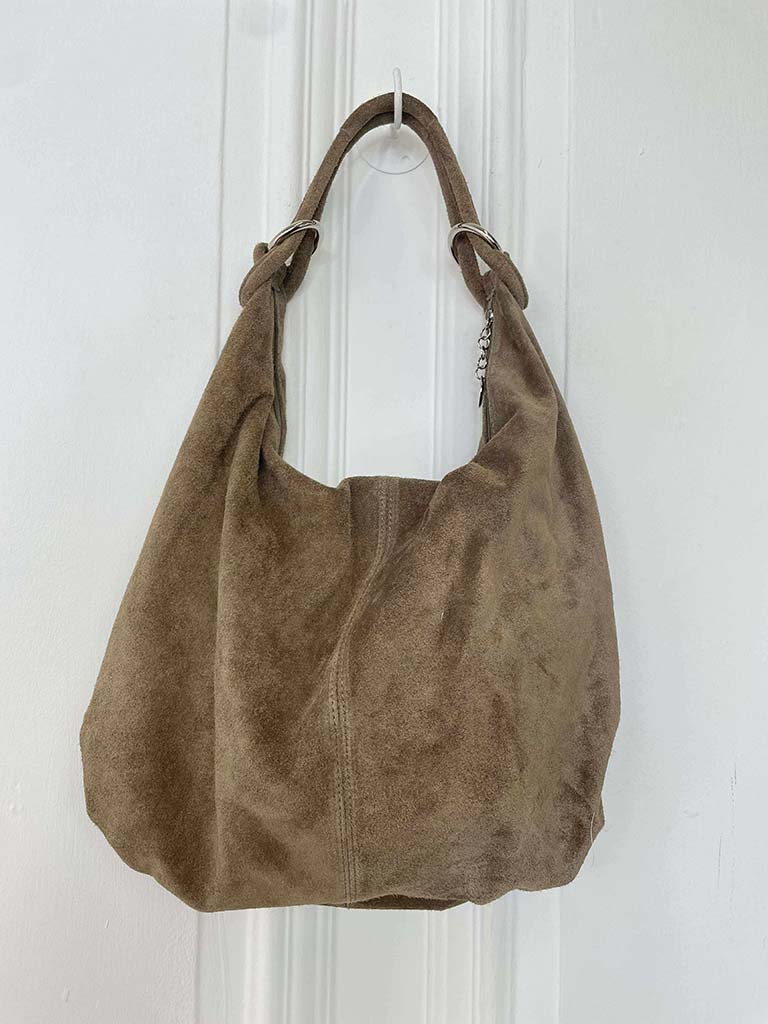 Suede Shoulder Bag - Mocha