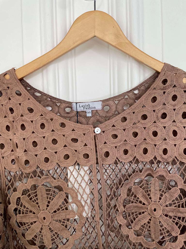 Crochet Jacket - Cinnamon