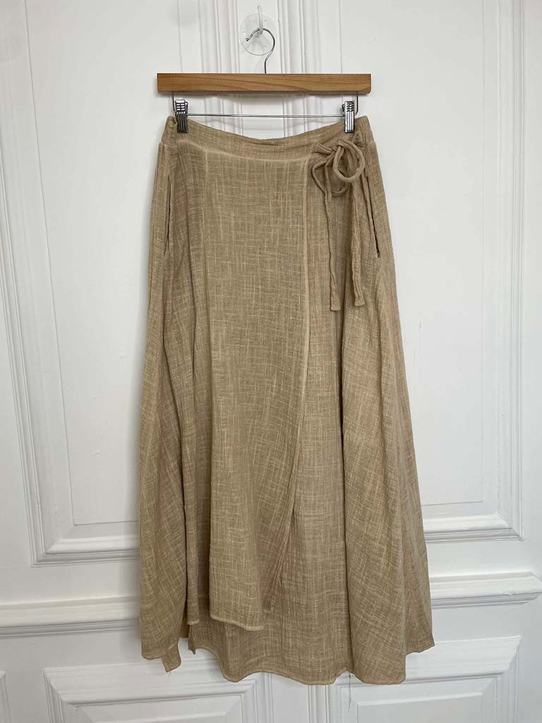 Vintage Wrap Skirt - Sand