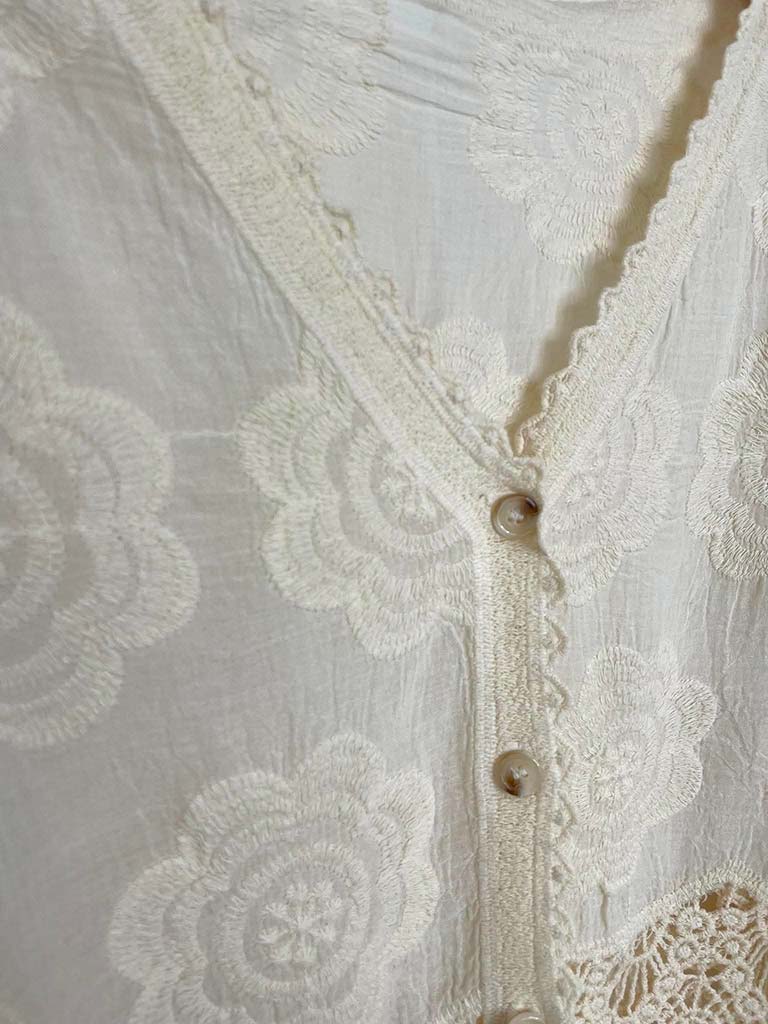 Vintage Crochet Jacket - Parchment