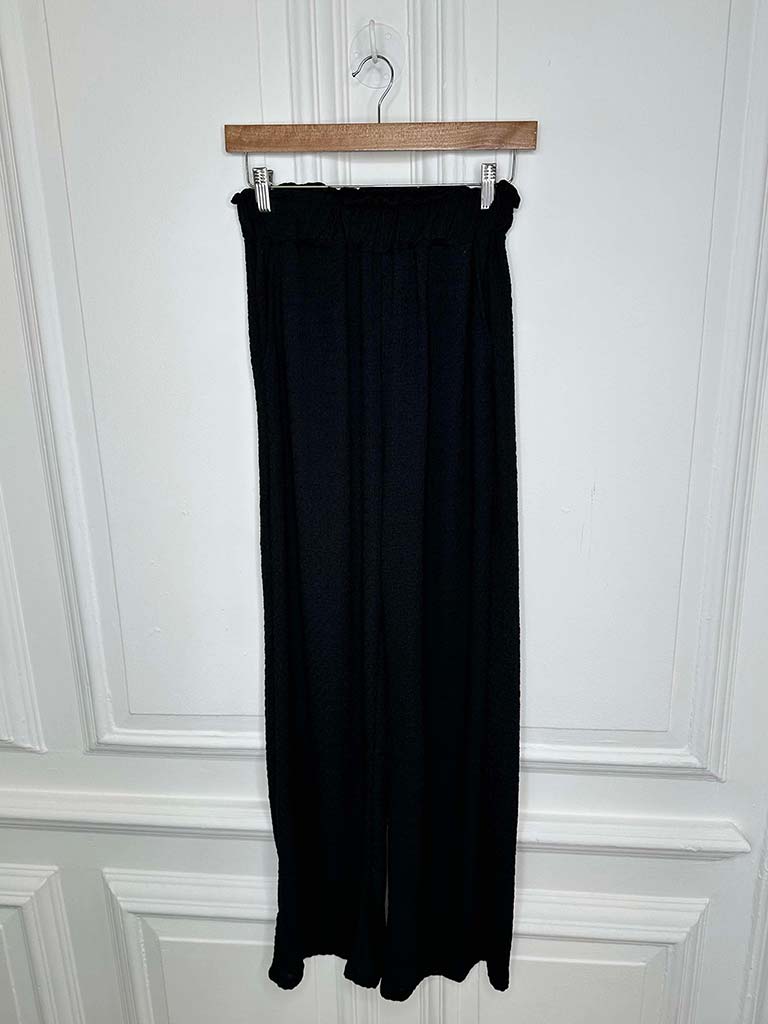 Crinkle Palazzos - Black