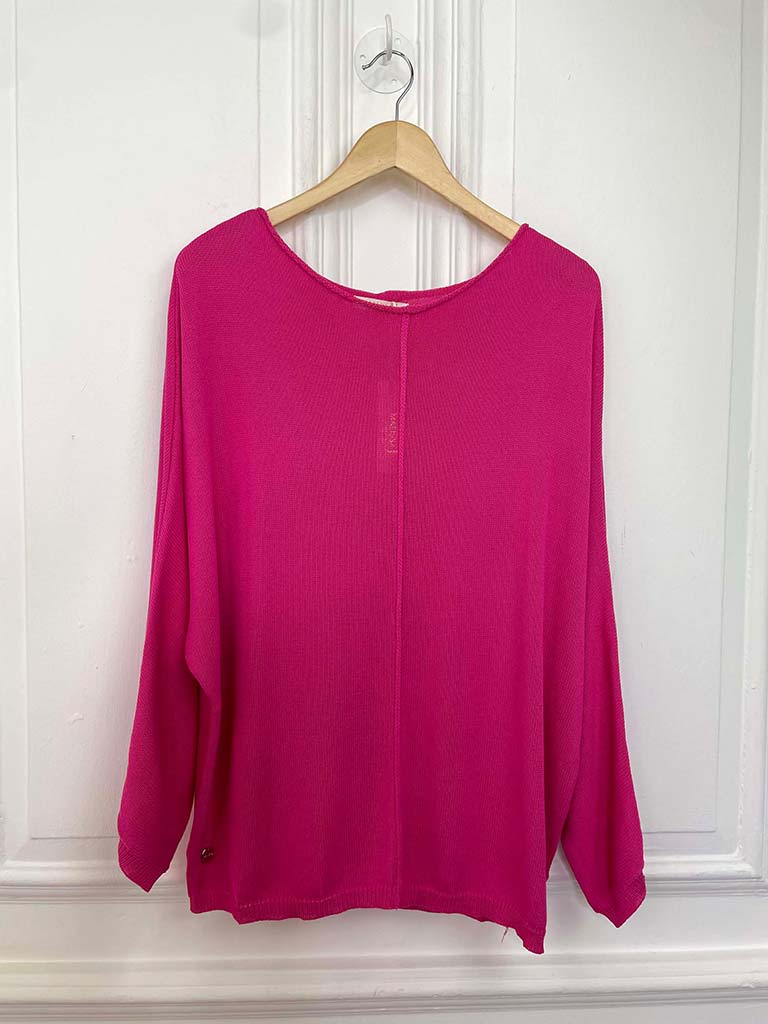Malissa J Exposed Seam Knit - Hot Pink