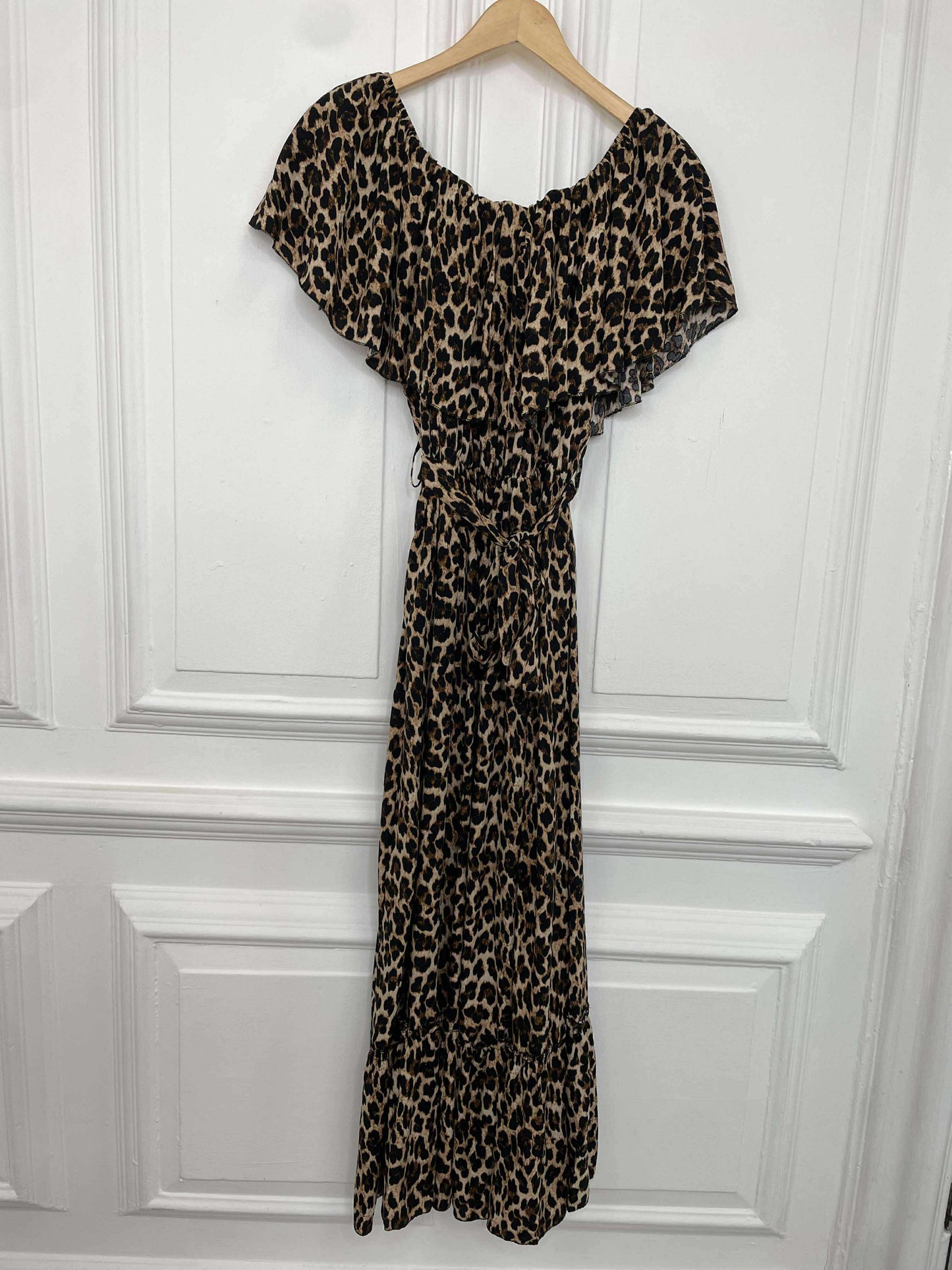 Bardot Maxi Dress - Leopard