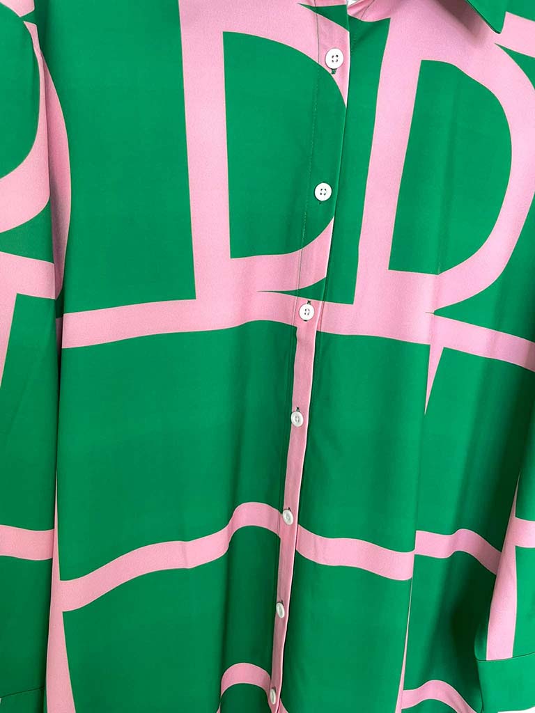 Agata Geometric Shirt Dress - Clover & Candyfloss