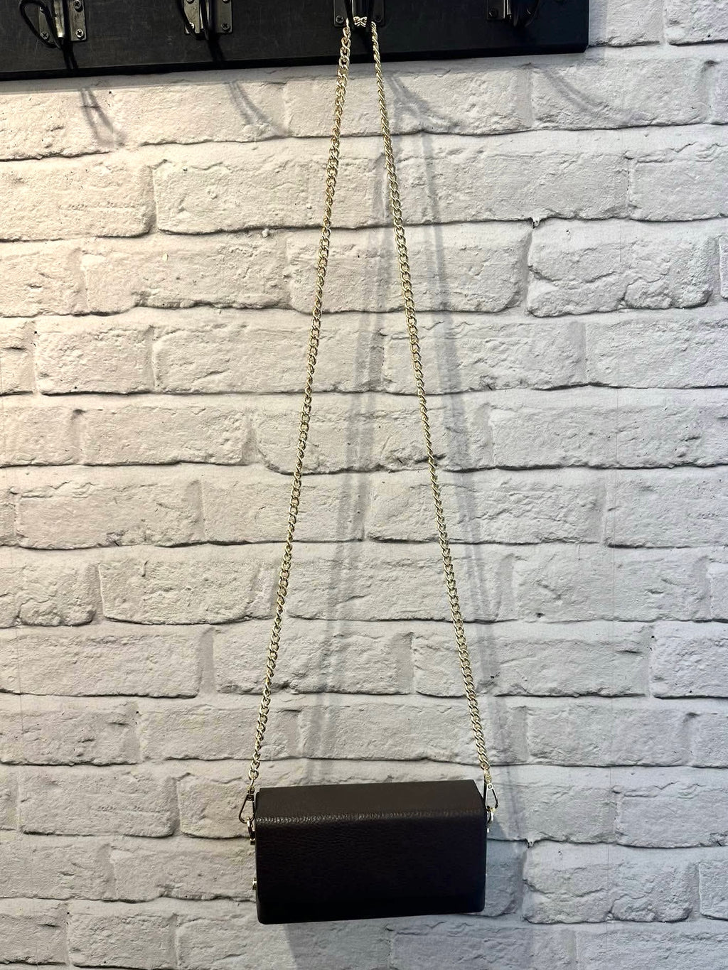 Leather Box Bag - Chocolate