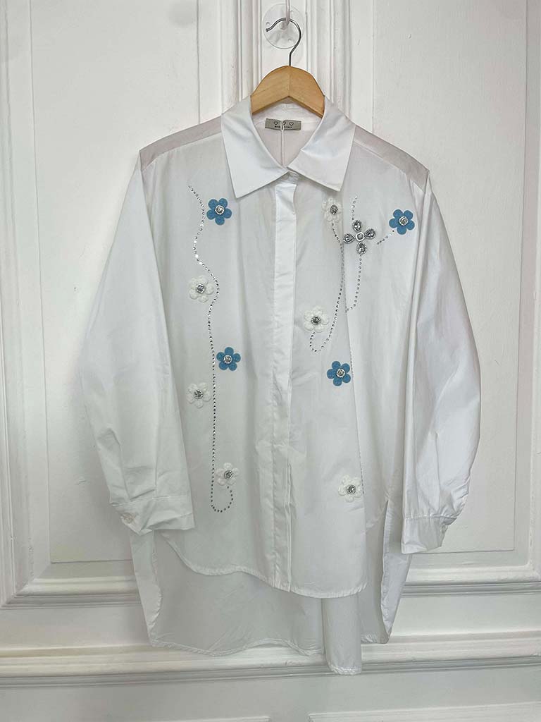 Embellished Bloom Shirt
