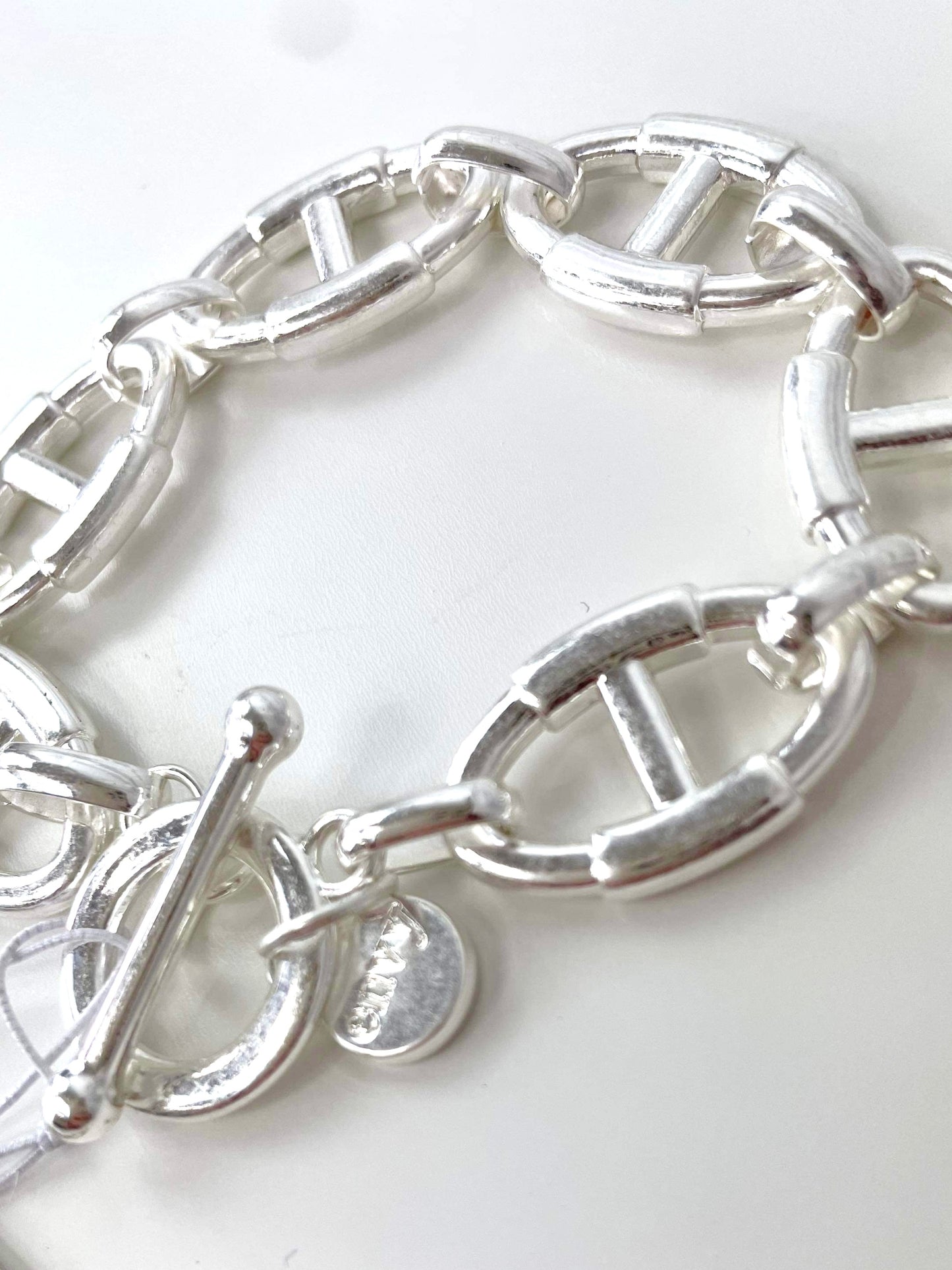 Envy Anchor Chain T-Bar Bracelet - Silver