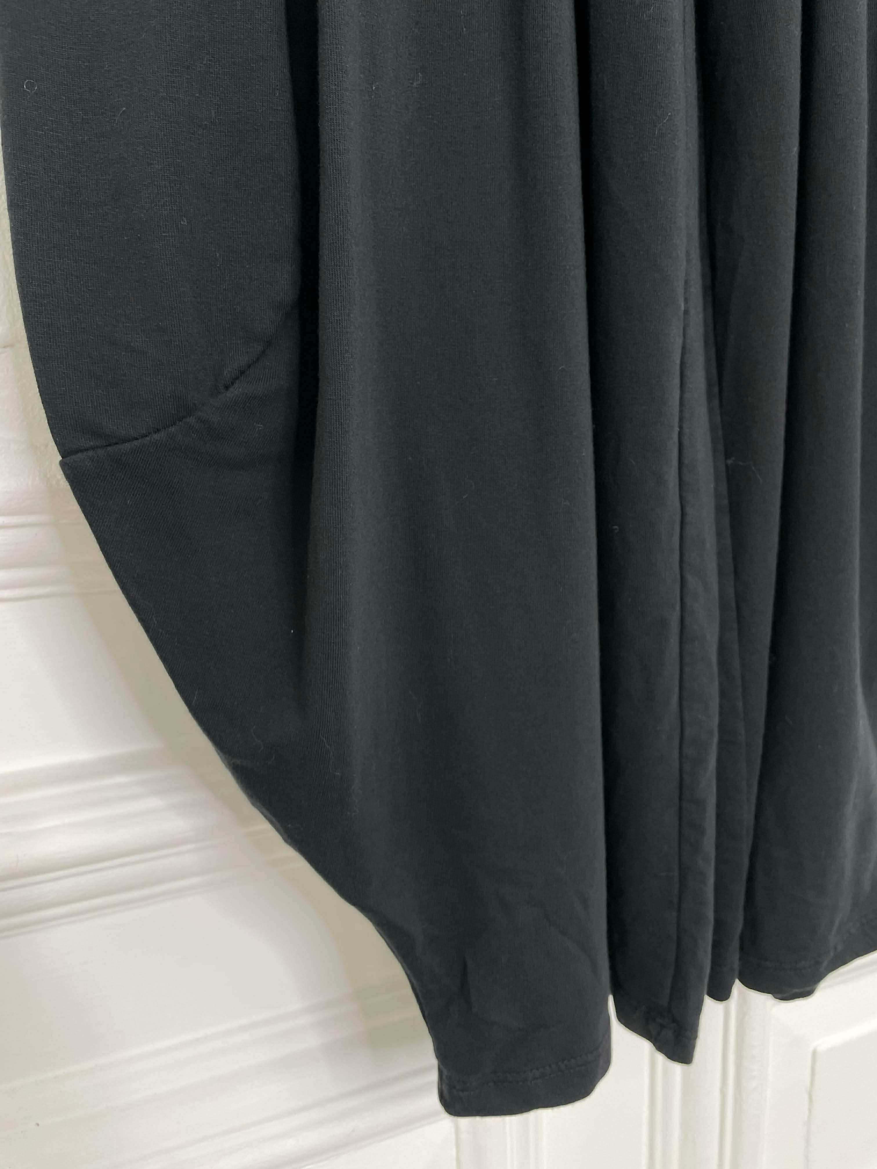 Cotton Jersey Cocoon Trousers - Black