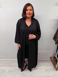 Malissa J Pleated Duster Jacket - Black