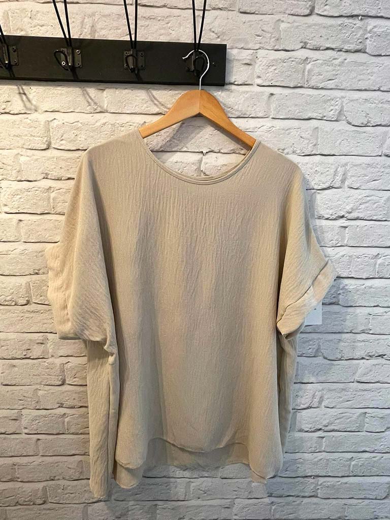 Oversized Basic Top - Stone