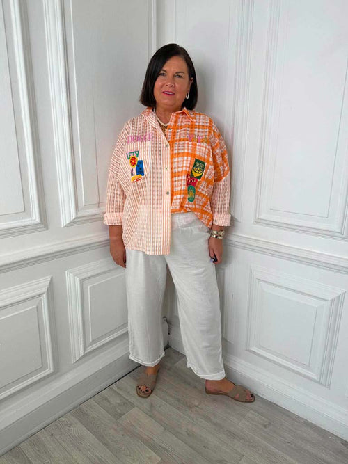 Mixed Gingham Printed Shirt