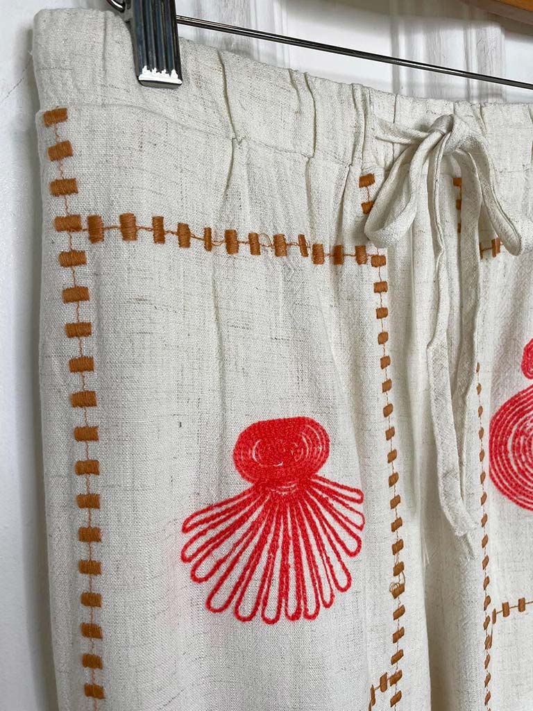 Starfish & Flower Stitched Palazzos