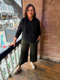 Malissa J Pleat 7/8 Palazzos - Khaki
