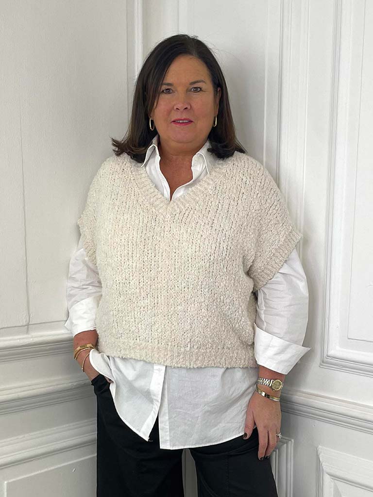 Teddy Tank Knit - Ecru