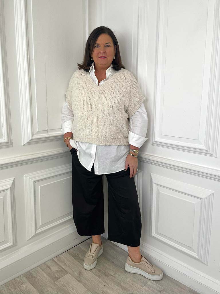 Teddy Tank Knit - Ecru