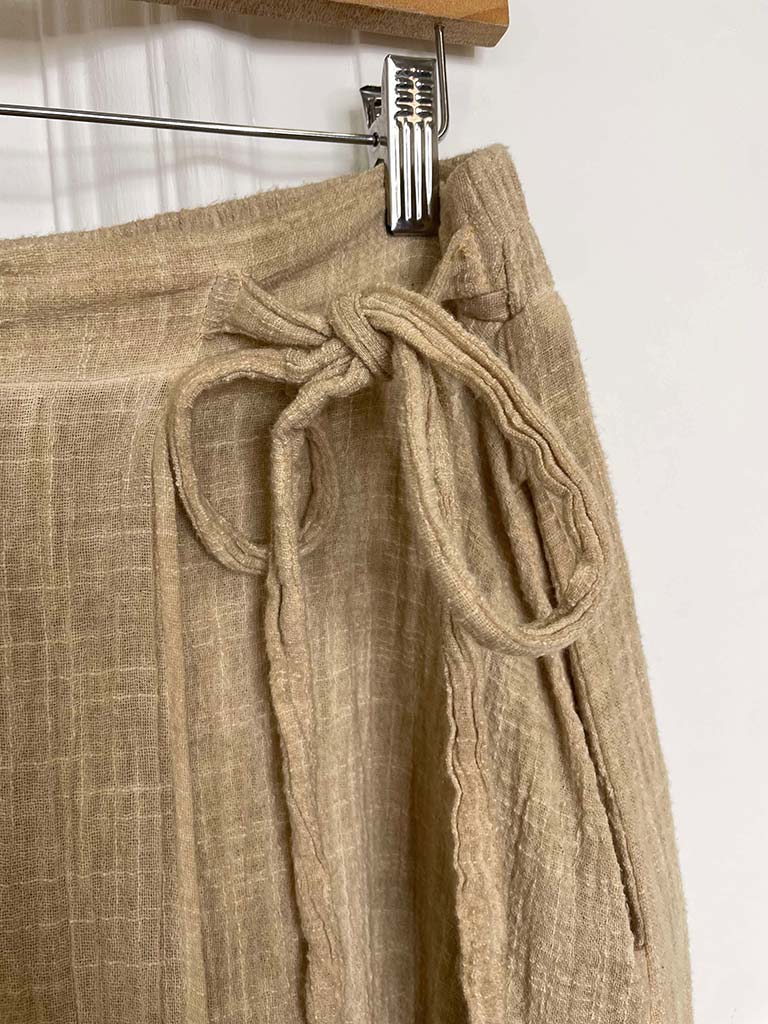 Vintage Wrap Skirt - Sand