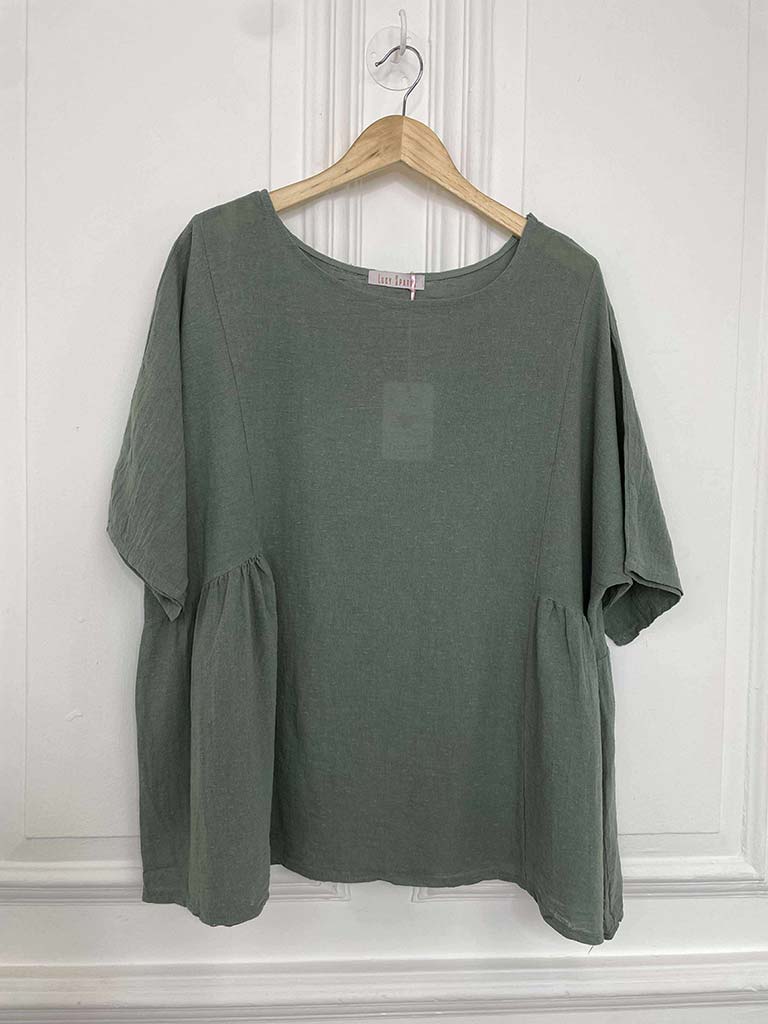 Cotton Smock Top - Khaki