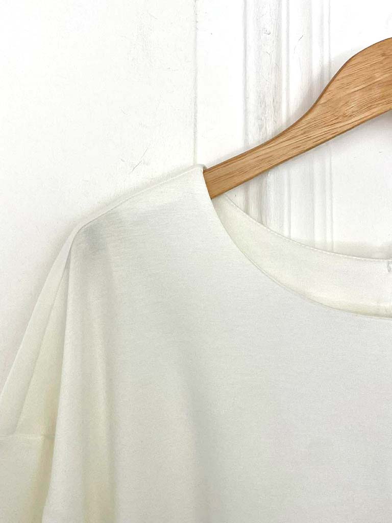 Malissa J Lace Trim Top - Warm White