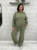 Vero Moda Knit Palazzos - Sage