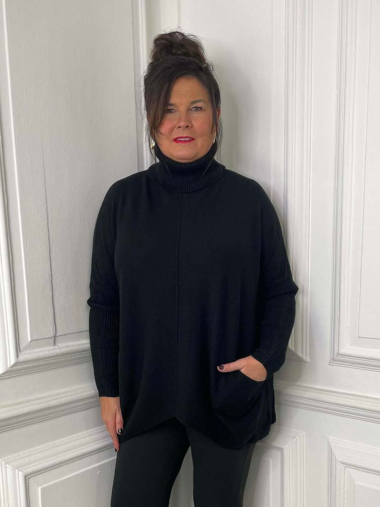 Polo Pocket Knit - Black