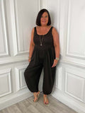 Jersey Balloon Jumpsuit - Chocolate