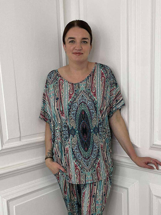Malissa J Rococo Tee - Aqua
