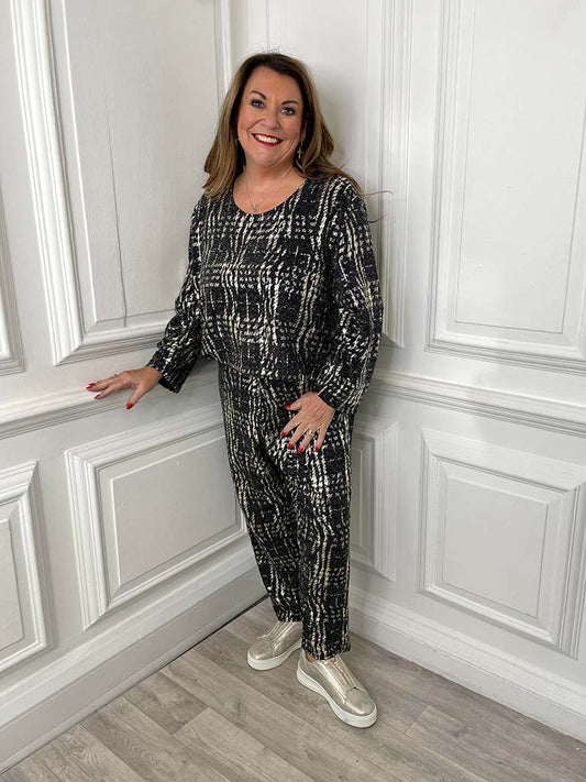 Malissa J Metallic Shimmer Cigarette Trousers