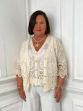 Vintage Crochet Jacket - Parchment