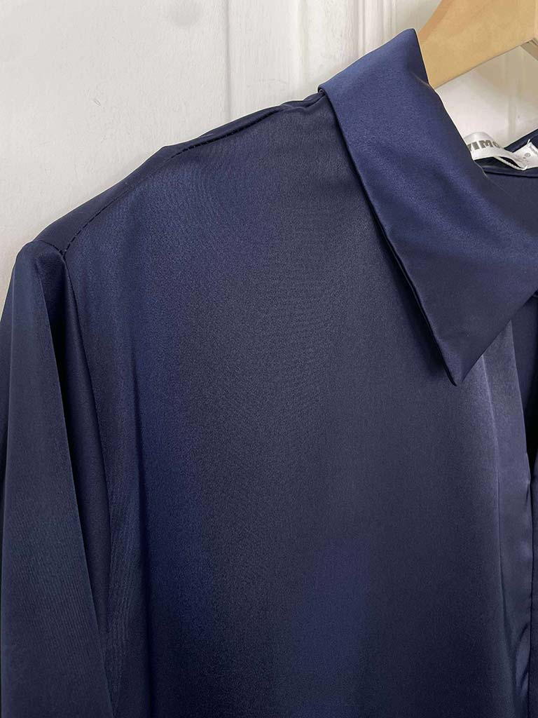 Lusso Silk Feel Shirt - Navy