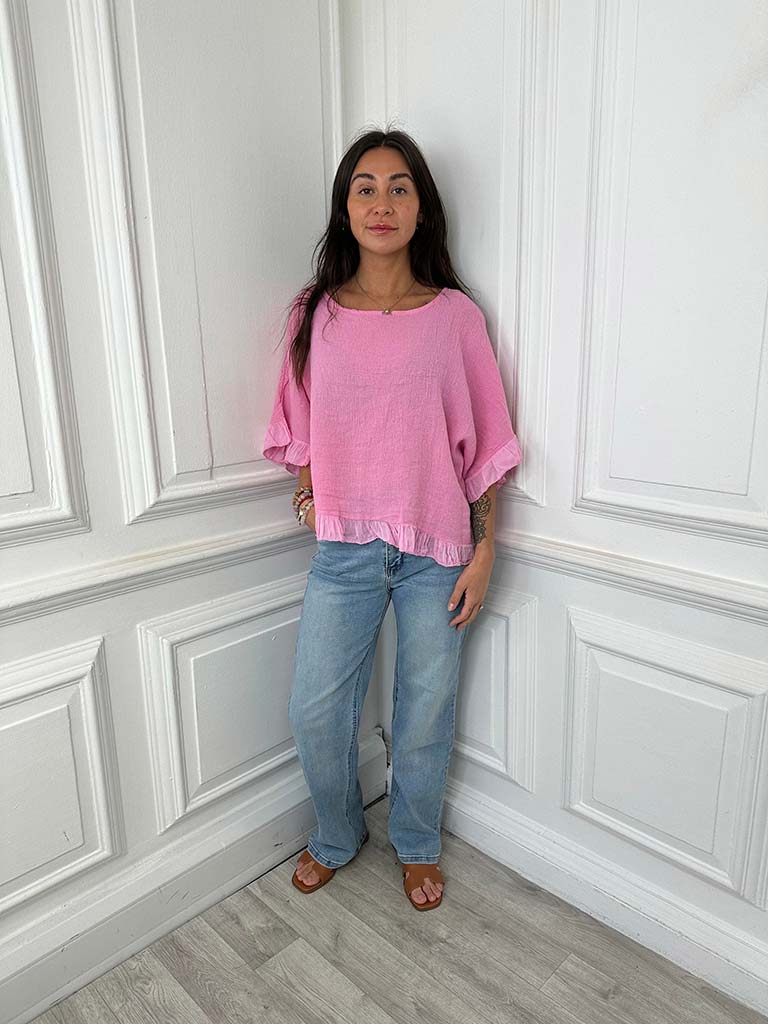Cotton Frill Top - Sugar