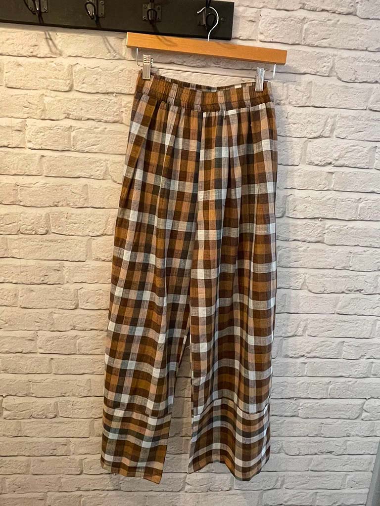 Atelier Check Cocoon Pants - Chocolate
