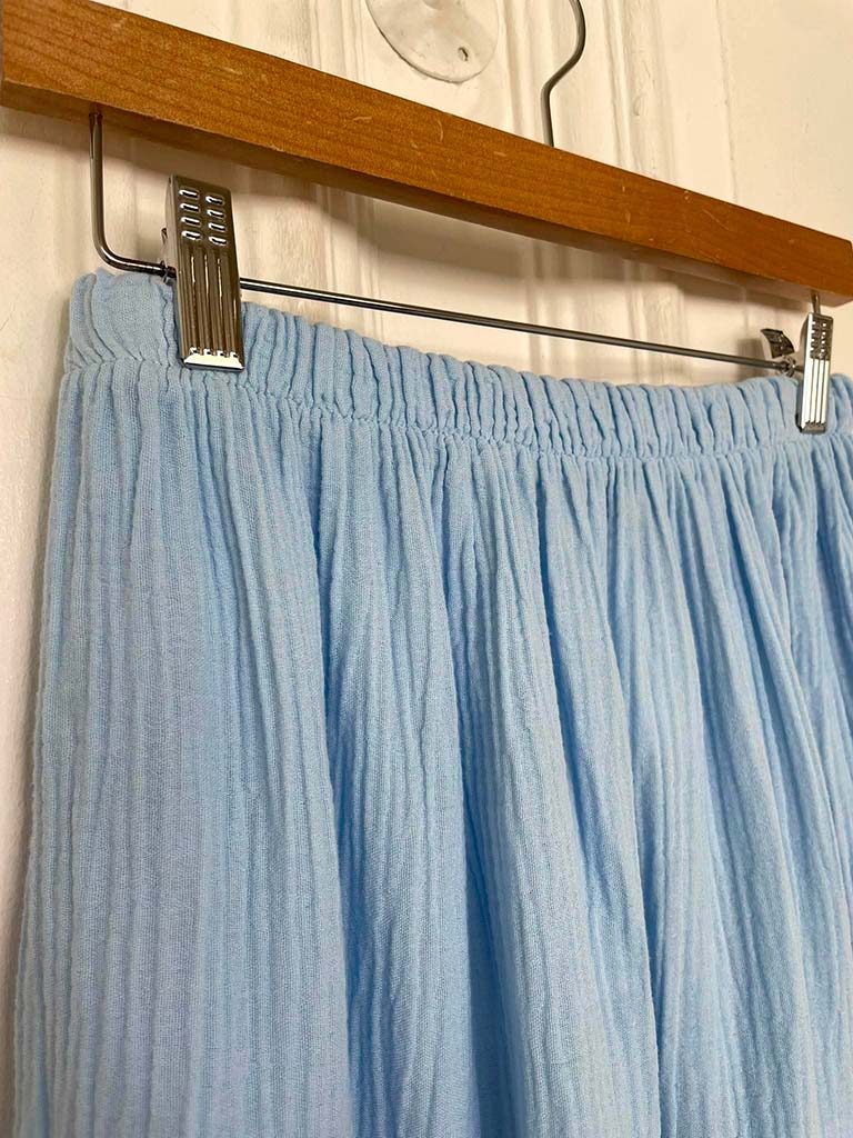 Cloud Cotton Maxi Skirt - Sky