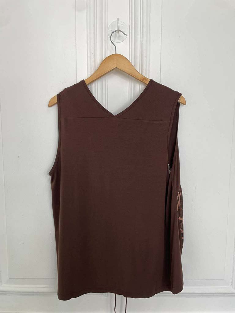 Malissa J Silk Feel Drawstring Vest - Animal Stud