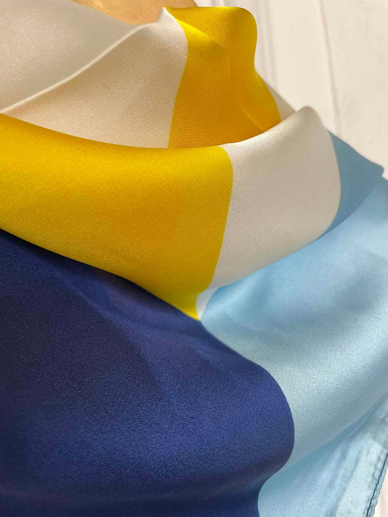 Silk Feel Neckerchief - Block Abstract