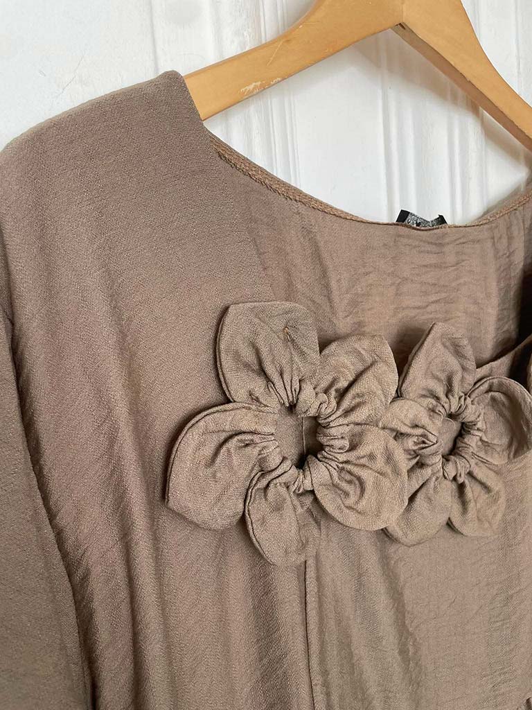 Flower Applique Co-ord - Mushroom