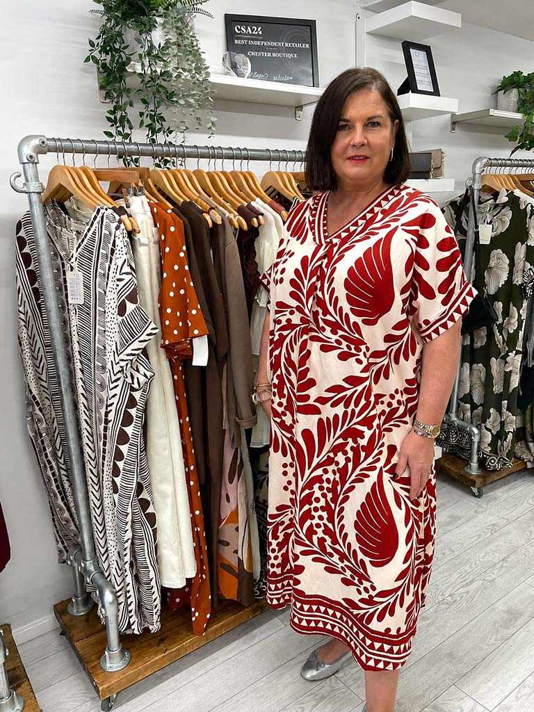 Laurel Midi Dress - Bordeaux