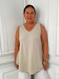 Classic V-Neck Vest - Stone