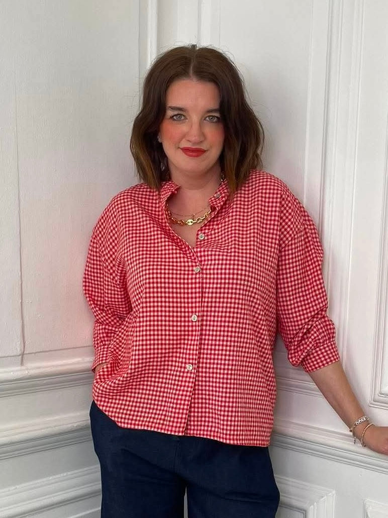 Cottage Check Shirt - Cherry