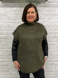 Malissa J Sequin Tank Knit - Khaki