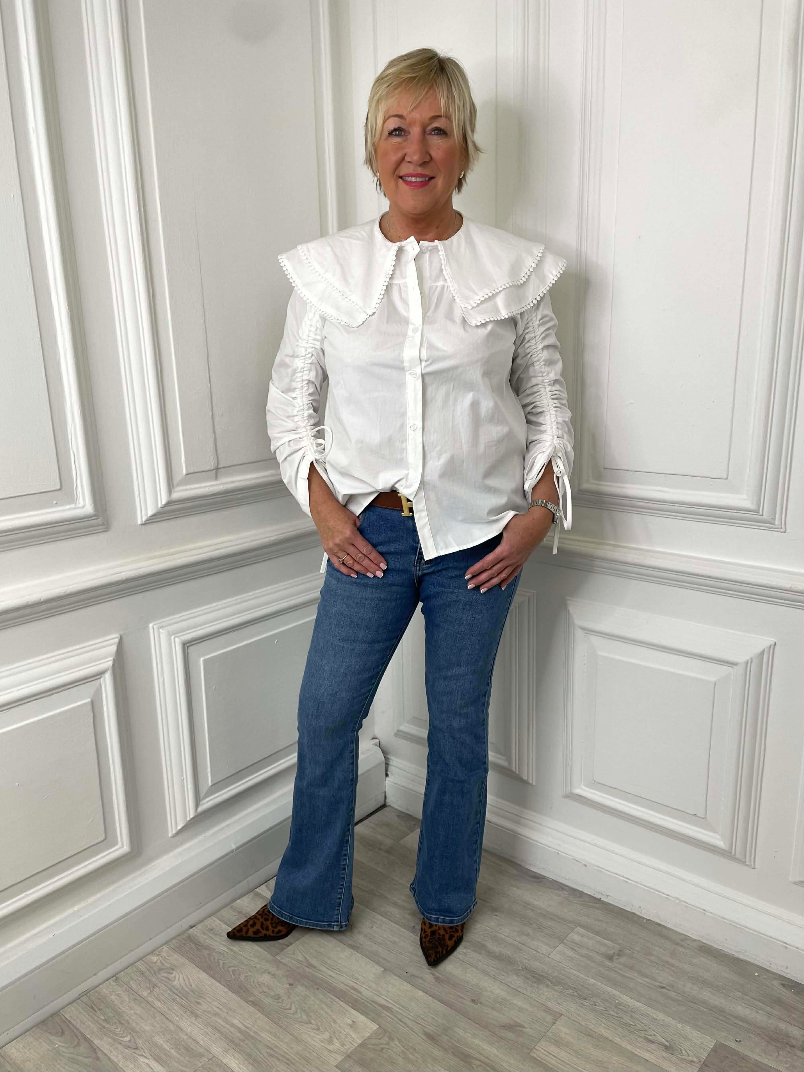 Peter Pan Collar Shirt - White