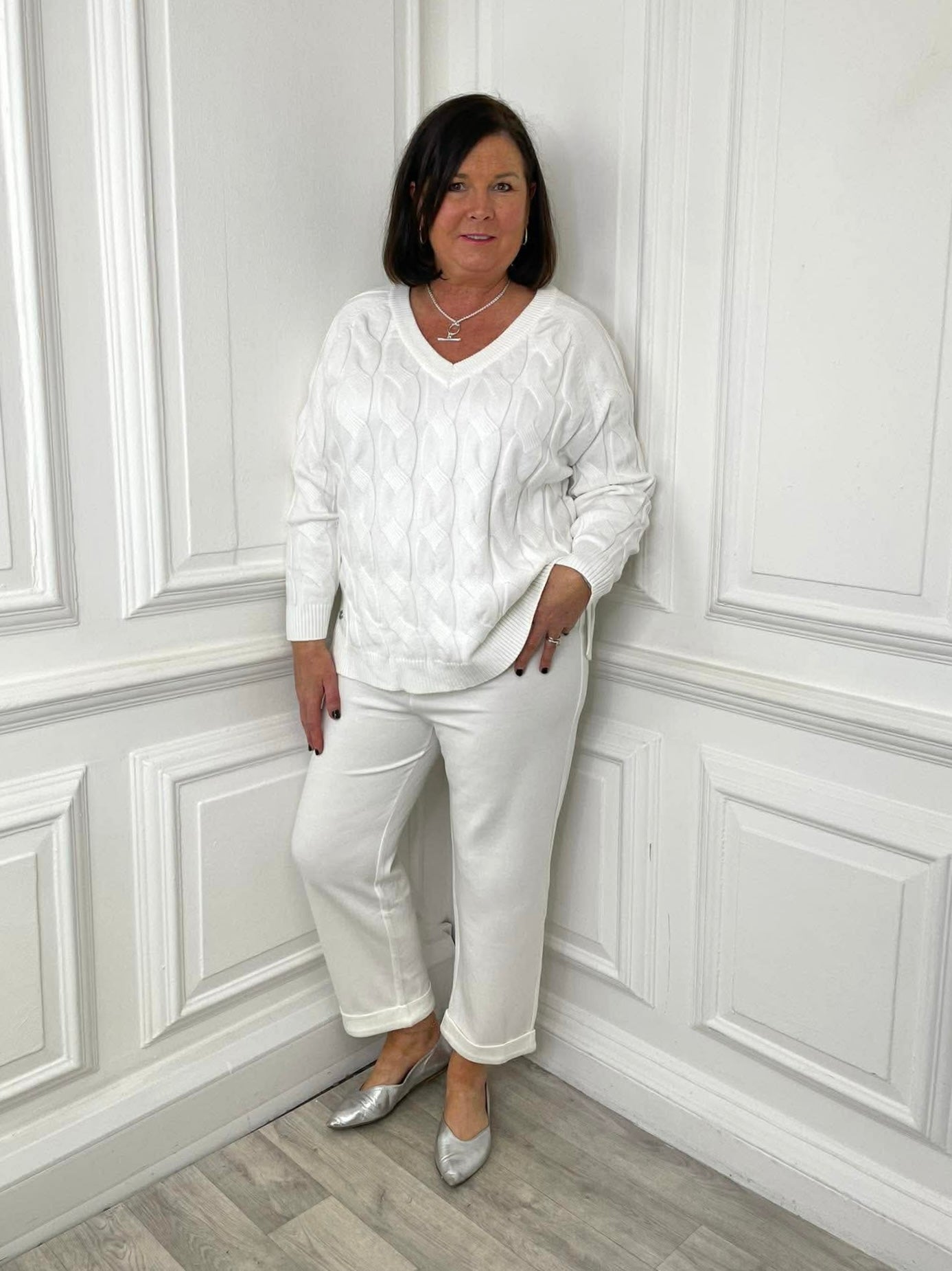 Malissa J Cable Knit - Warm White