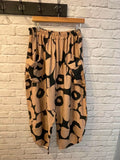 Flower Pop Cocoon Pants - Caramel Coffee