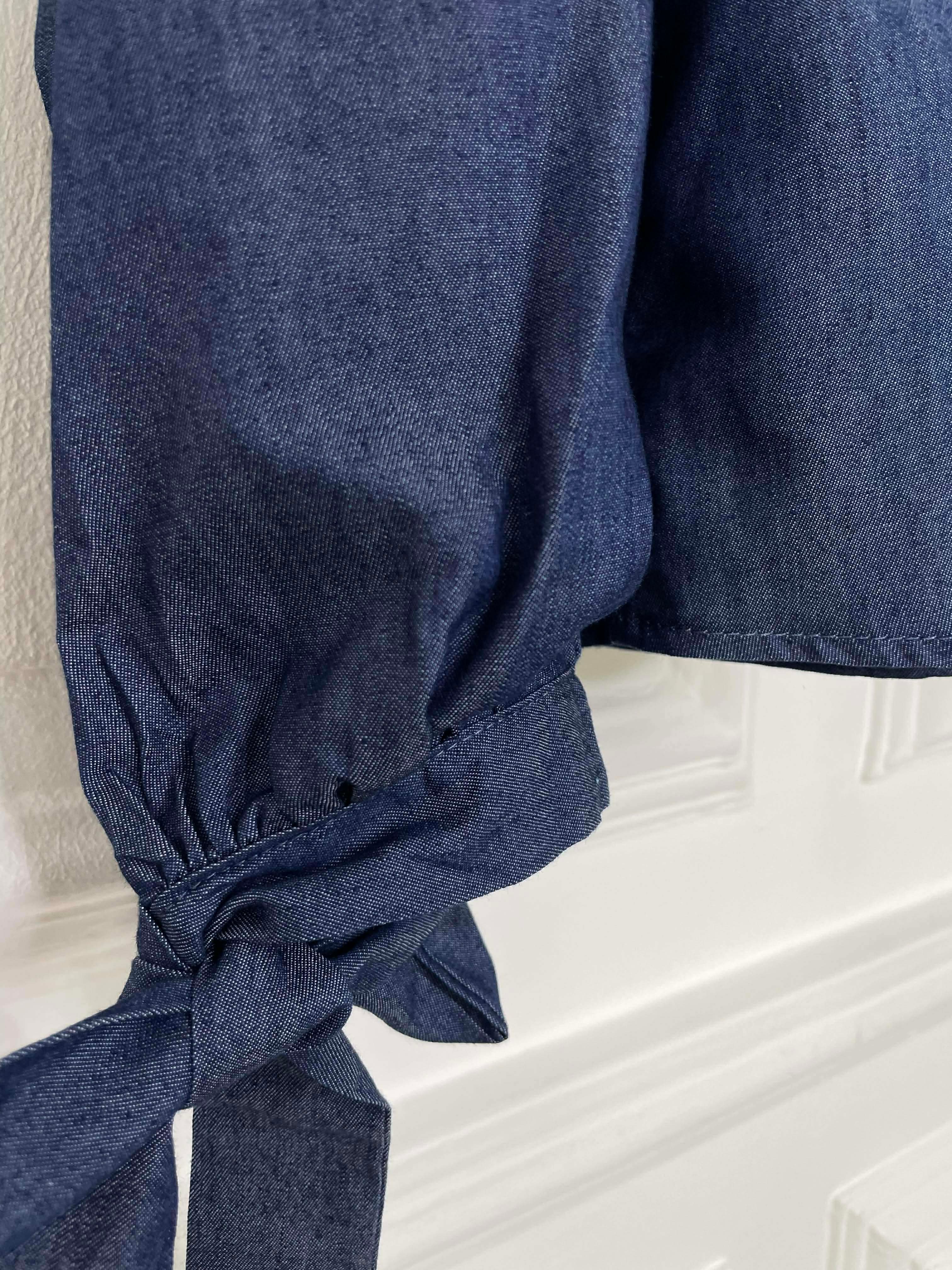 Denim Tie Cuff Shirt